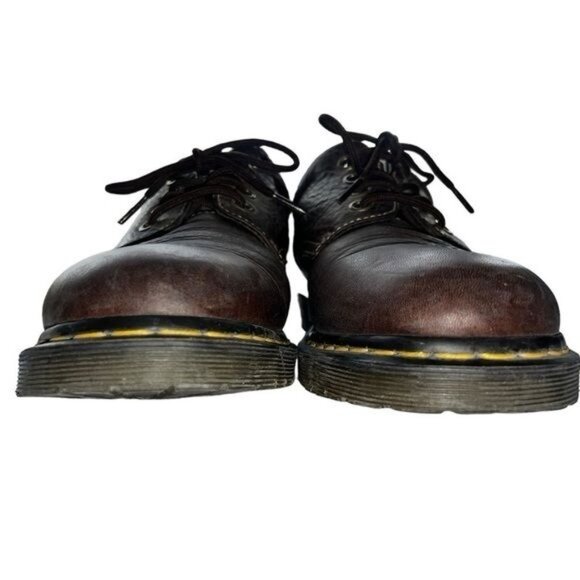 Dr. Martens Men’s Boston Oxfords Brown Leather Lace-up Shoes Size 12 - Picture 7 of 12